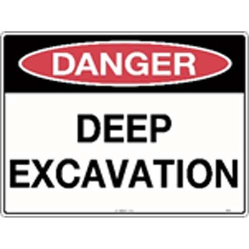 Danger Signs - Danger Deep Excavation Metal Sign